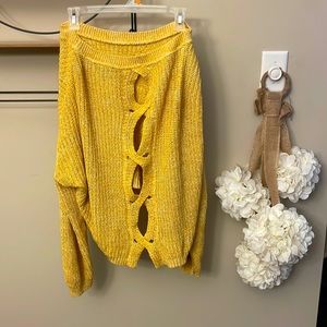 Gorgeous fall sweater from express front and back view .